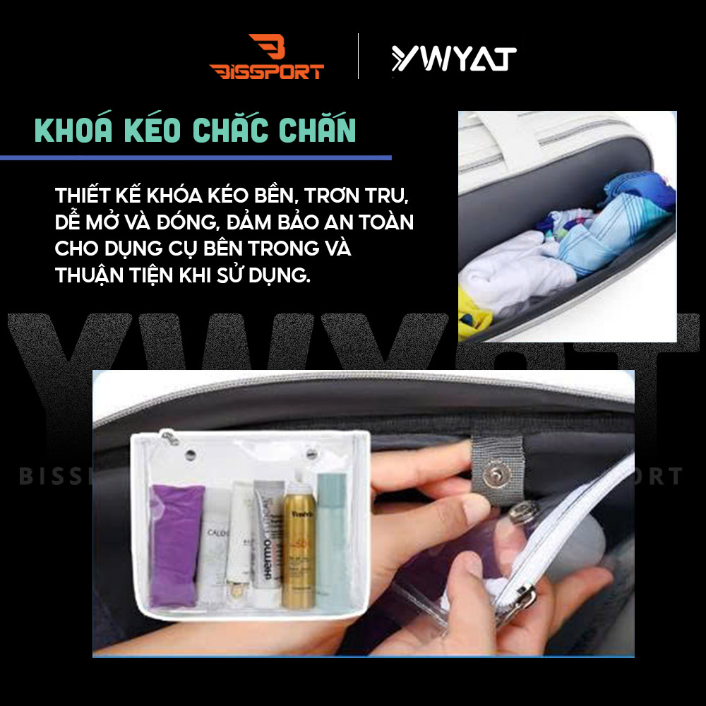 Túi Cầu Lông YWYAT 3366 Chính Hãng - Đen Đỏ - Sức Chứa Lớn - Có Ngăn Chứa Phụ Kiện - Bền Bỉ - Chống Nước Nhẹ
